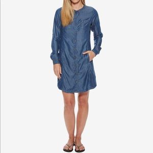 Prana Aliki Shirt Dress in Antique Blue